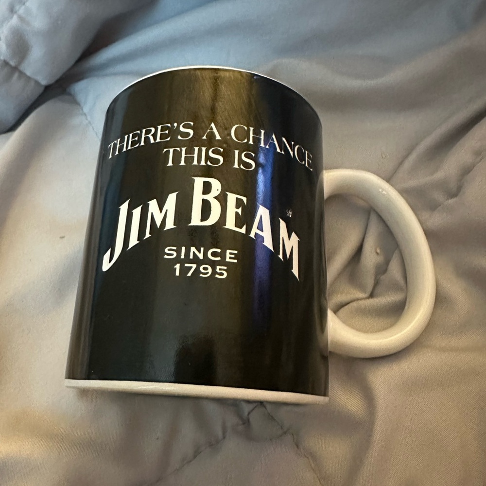 Jim Beam whiskey Black Coffee Mug Used good condition